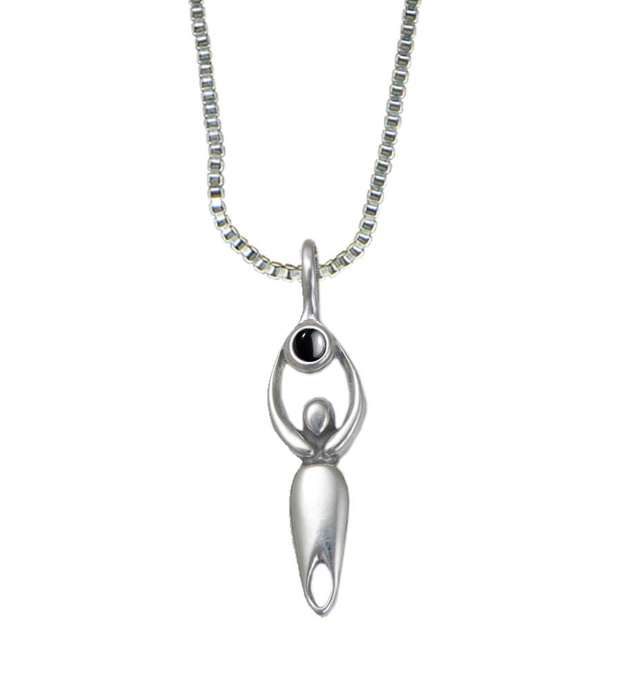 Sterling Silver Essential Goddess Pendant With Hematite